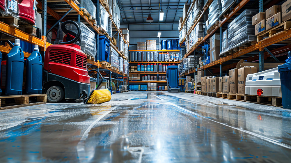 Warehouse Floor Scrubbing