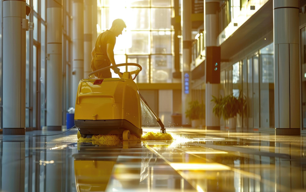 Warehouse Floor Scrubbing