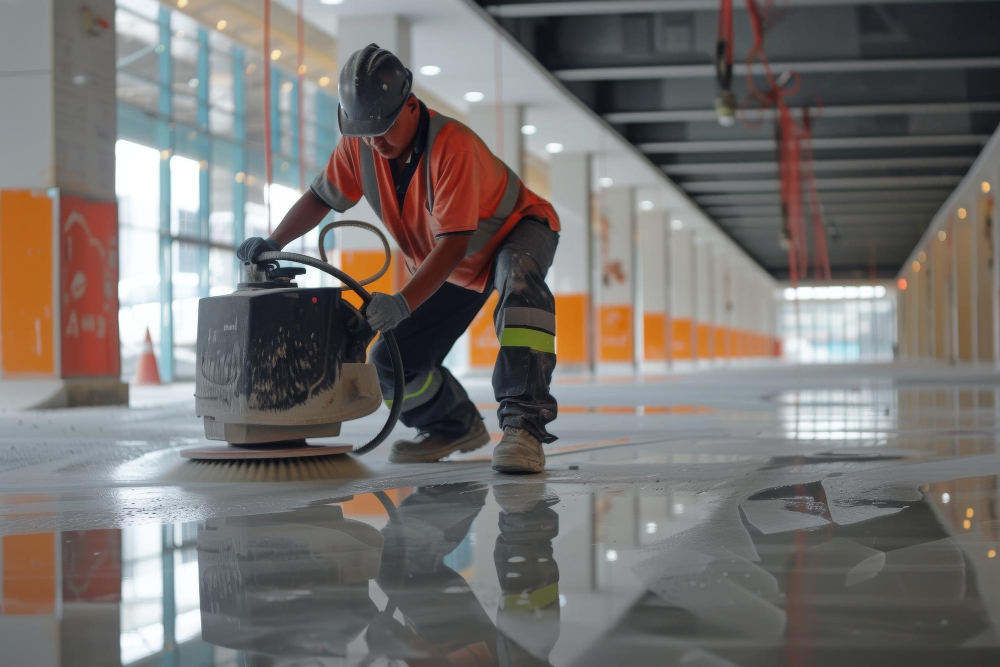 Warehouse Floor Scrubbing