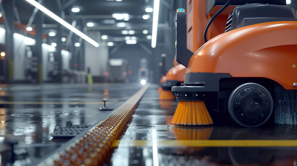 Warehouse Floor Scrubbing